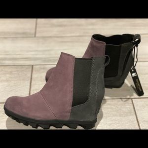 Sorel waterproof wedge ankle boots